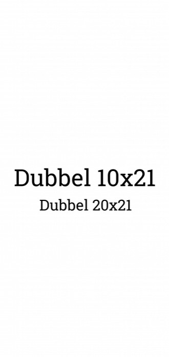 20x21 (Dubbel) voor