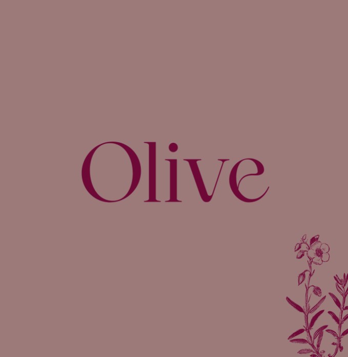 Olive met lieve bloemetjes voor