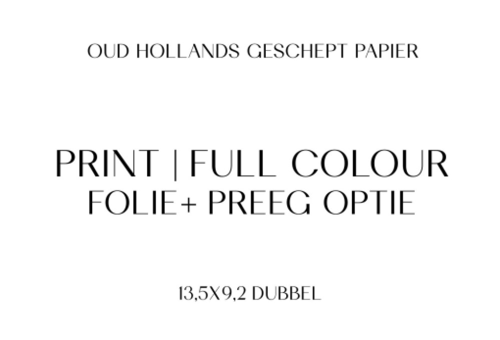 Oud Hollands | 13,5x9,2 dubbel bovenvouw liggend