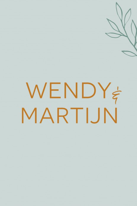 Print en folie trouwkaart - Wendy en Martijn voor